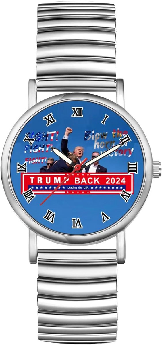 Elastisch Analoog Kwarts Polshorloge met Romeinse Cijfers voor Heren en Dames