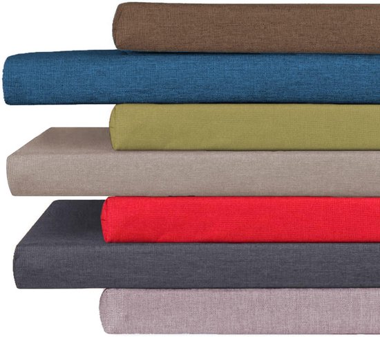 Zitkussen Voor Bank 80/90/120/150 Cm – 3 Cm Dik – Antislip En Met Riemen – Geschikt Voor Binnen En Buiten – Linnen Stof Met Rits