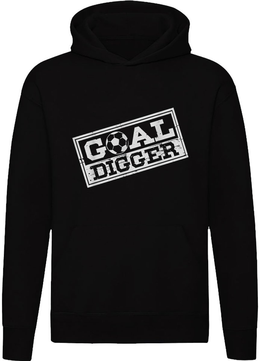 Grappig Voetbal Hoodie - Goal Digger - Grappig EK WK Trui - Cadeau voor Voetbalfan - Unisex