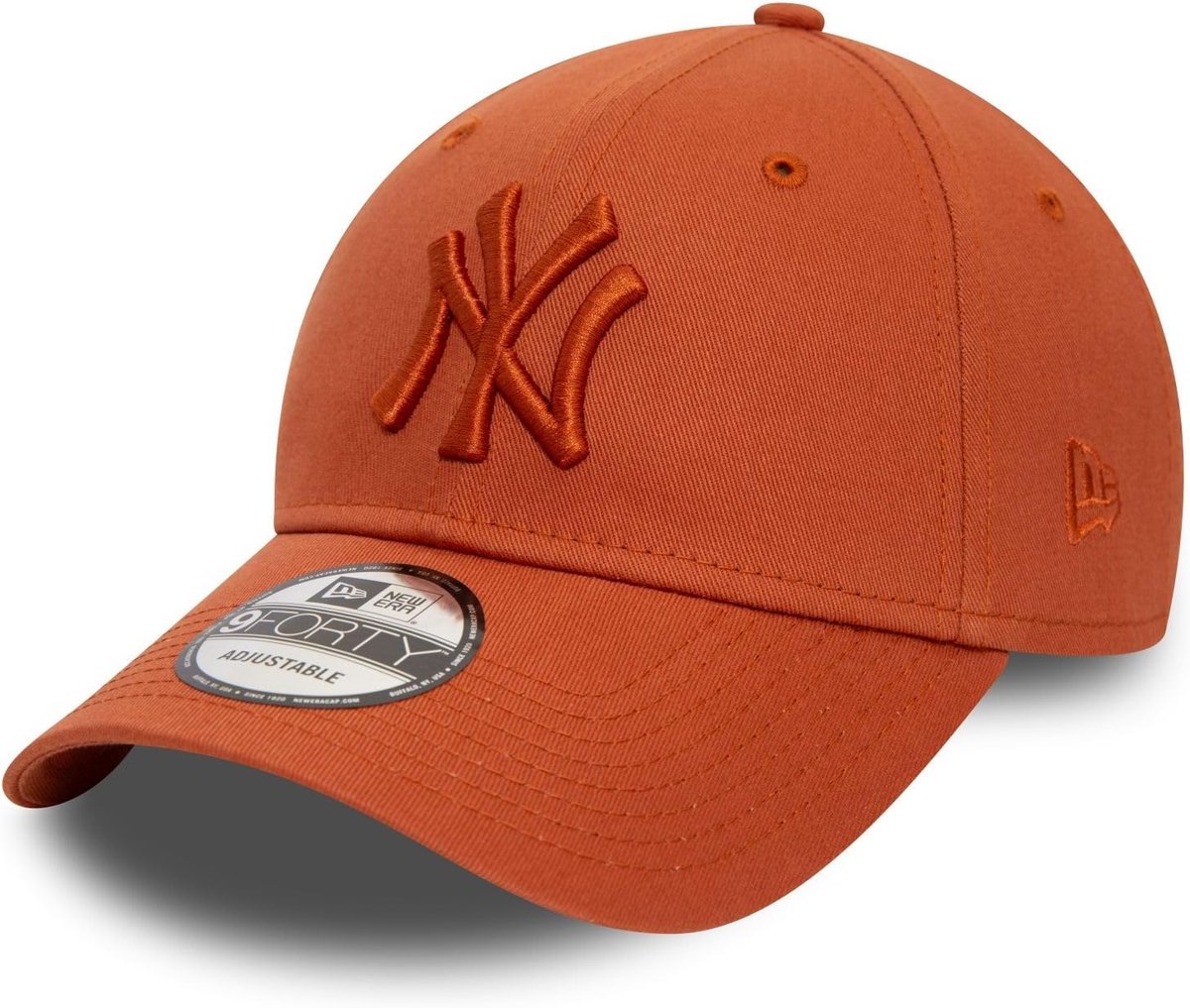 Verstelbare Baseball Cap Heren Dames - Terracotta Kleurige Pet met Gebogen Vizier