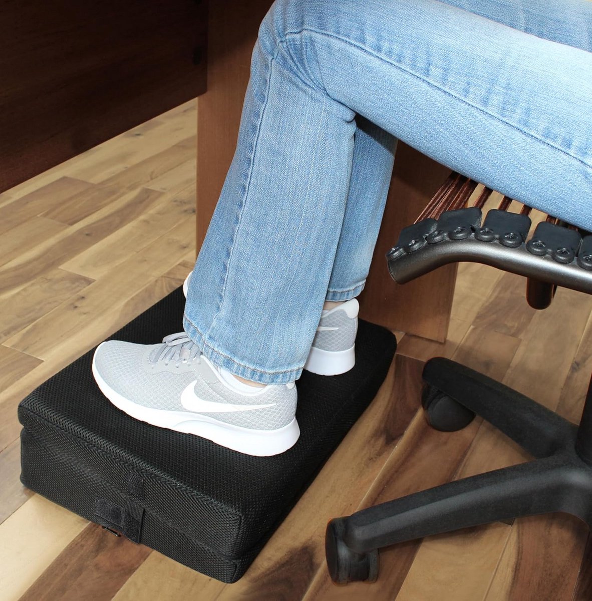 Verstelbare Voetensteun Onder Bureau met Schuimkussen en Antislip