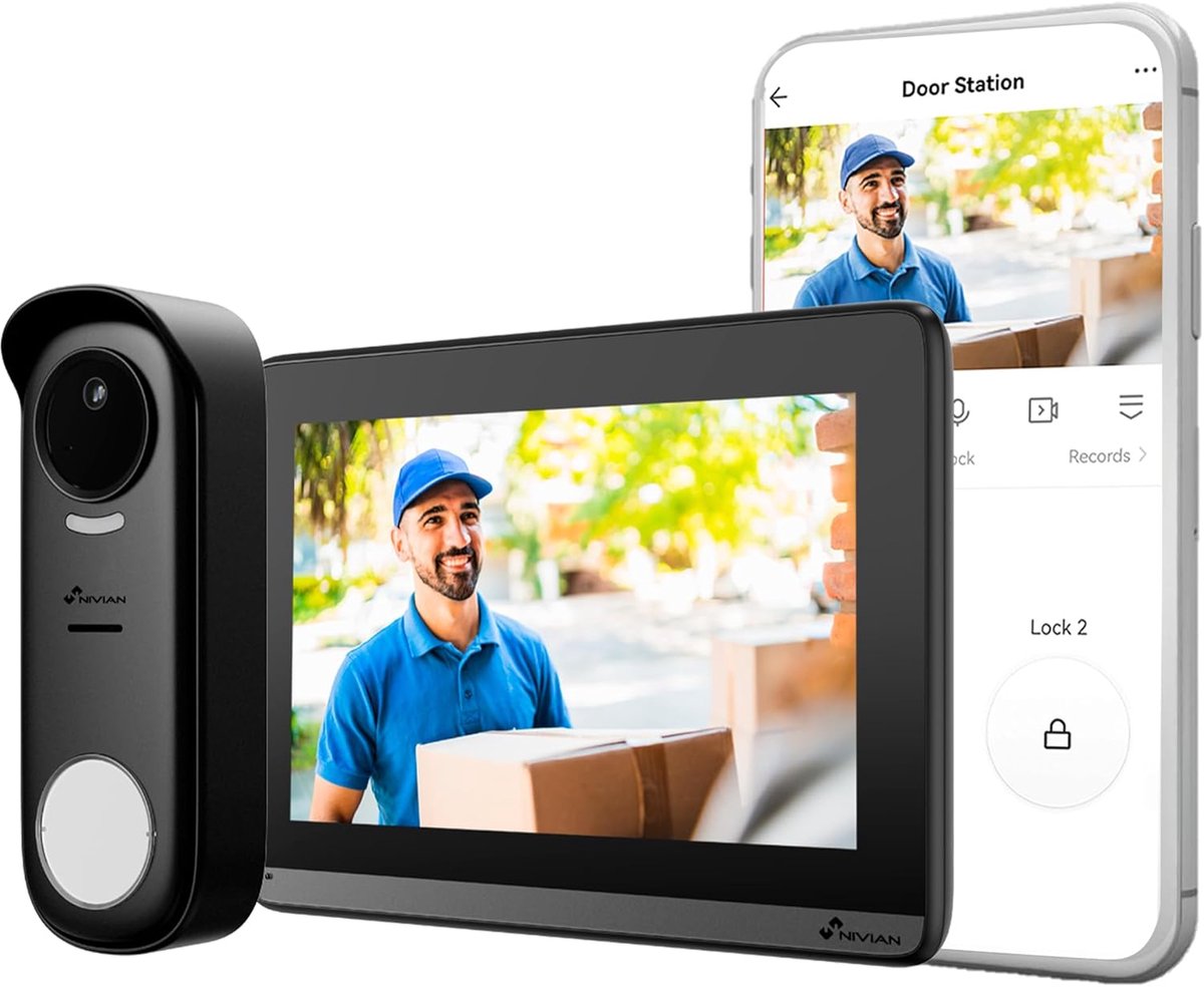 Draadloze Video Intercom met 7 inch Full HD Touchscreen en Tuya App | Nachtzicht & IP65