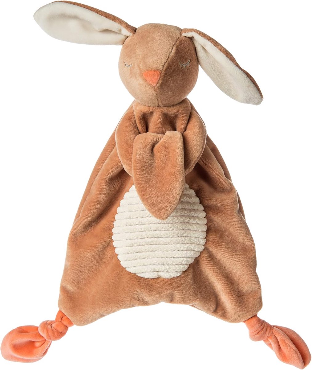 Lief Konijntje Knuffeldoekje Beige en Wit - Zachte Speelgoed Knuffel voor Baby's
