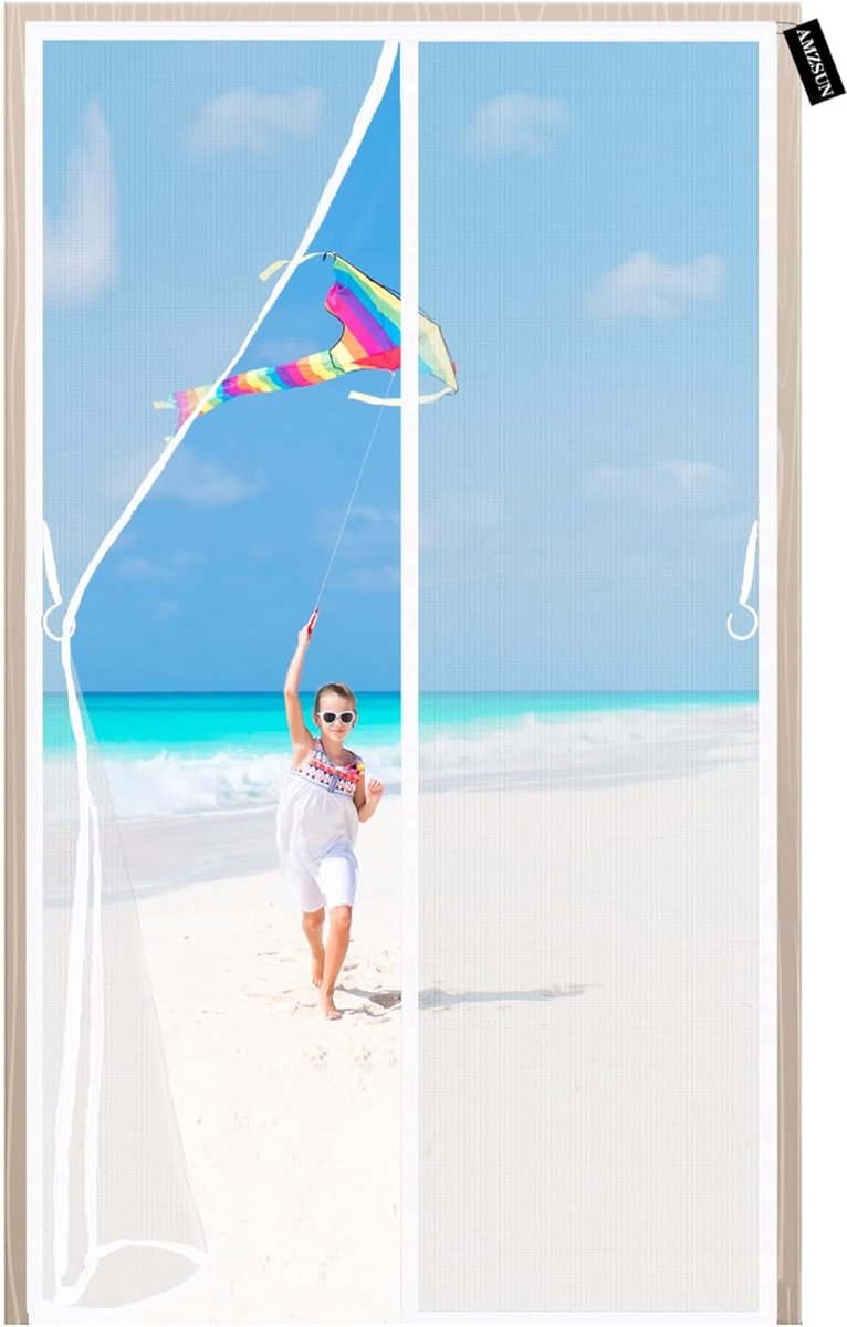 Magnetische Hordeur 75x250 cm Automatisch Sluitend Inclusief Klittenband