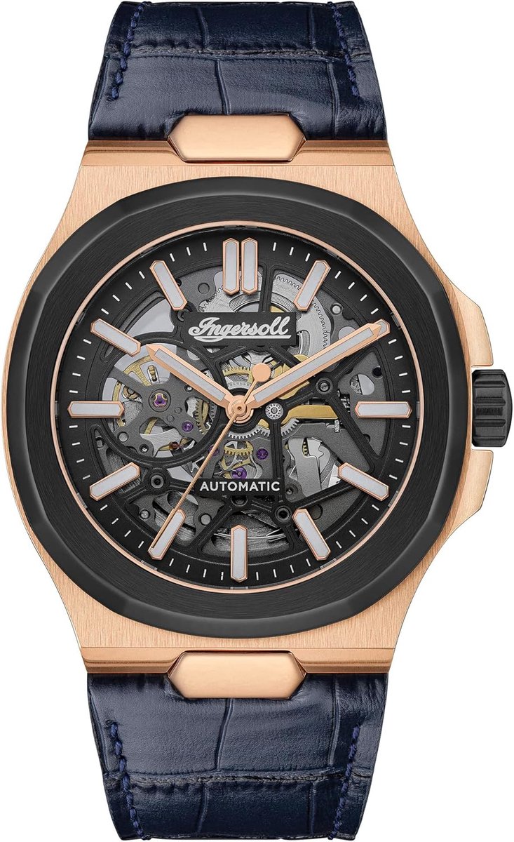 Automatisch Herenhorloge Skeleton Wijzerplaat 42mm Leren Band
