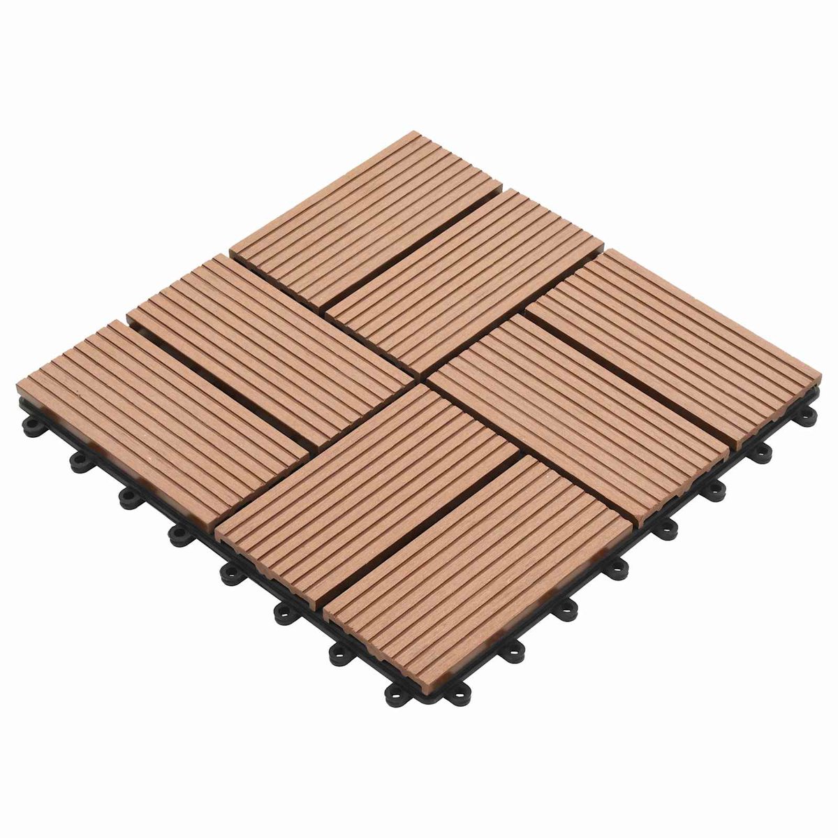 vidaXL - Terras - Tegel - 11 - pcs - Bruin - 30 - x - 30 - cm - WPC