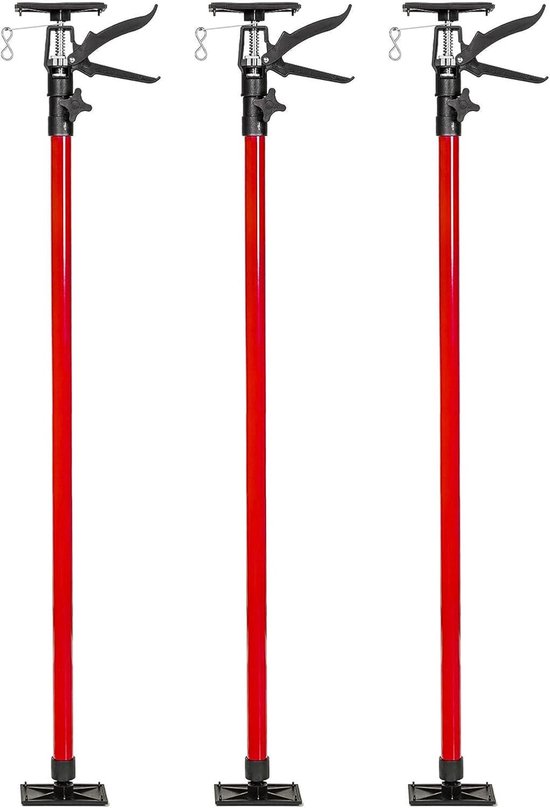 Telescopische Montagesteun 115-290 cm | Eénhandsbediening, Staal, Antislip, Draagkracht 30 kg, Plafondmontage
