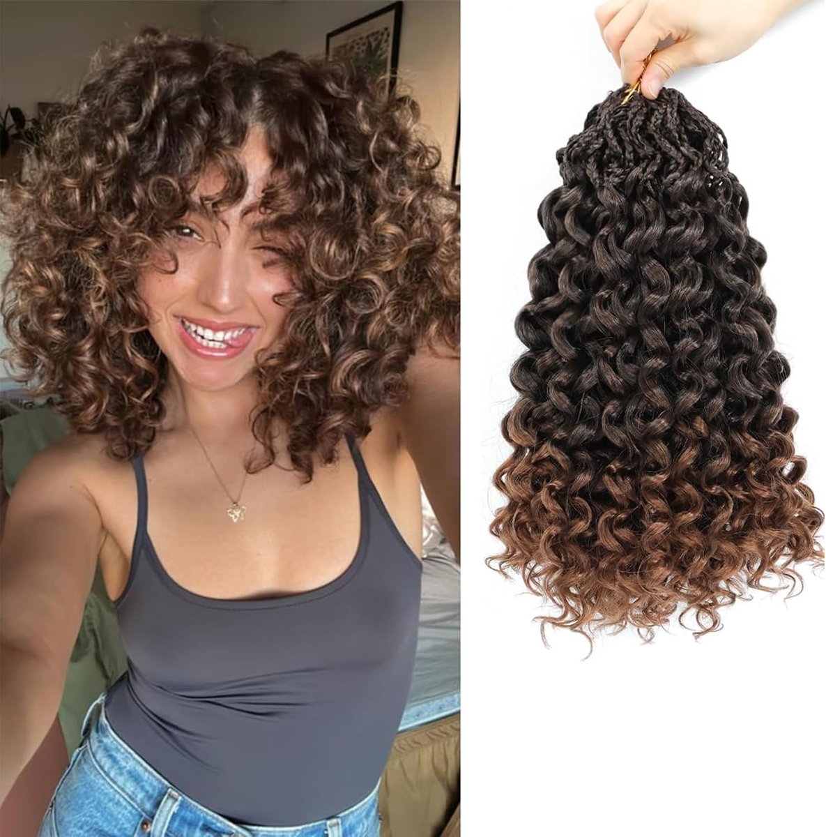 Gogo Krul Crochet Haar 10 Inch Voor Met Voorgeluste Beach Curl Extensions