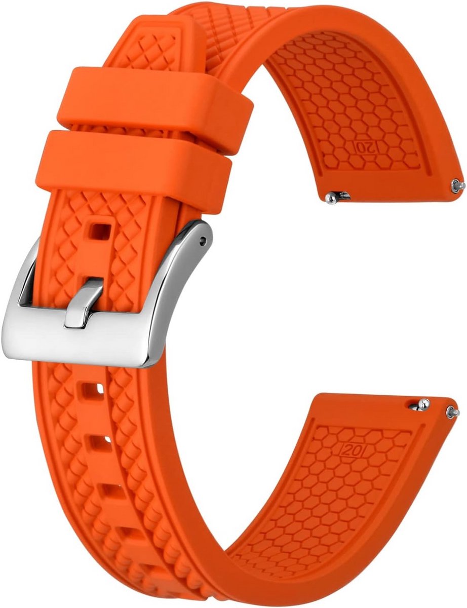 Waterdichte Fluorrubber Horlogebandjes met Snelsluiting - Diverse Maten en Kleuren