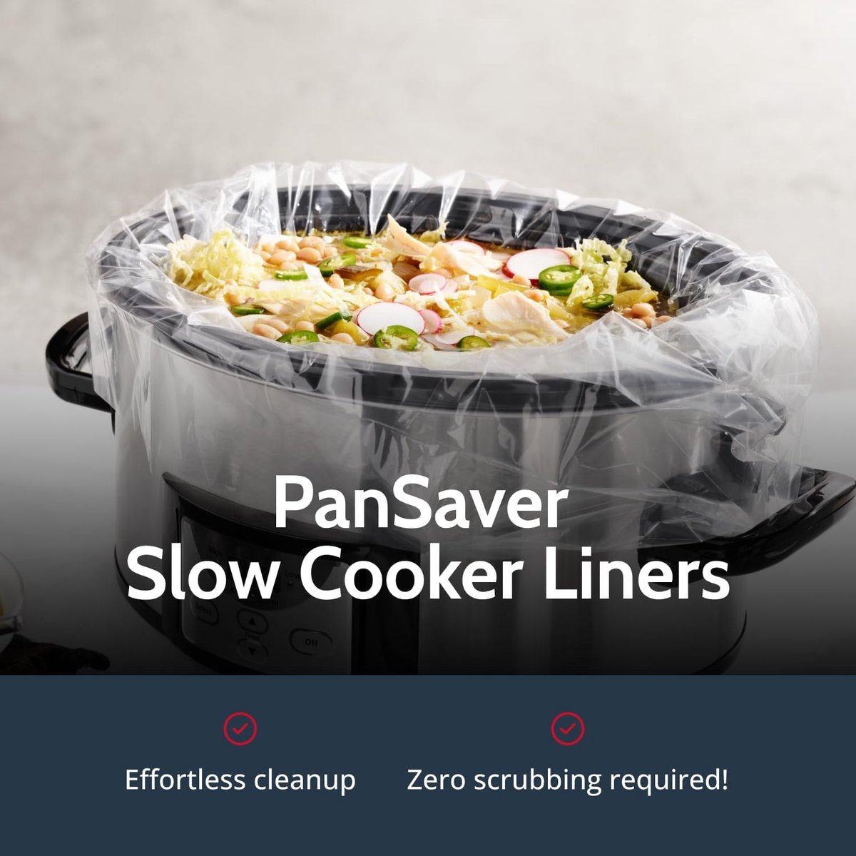 50 Stuks Kookzakken & Slowcooker Liners voor Gemakkelijk Schoonmaken - Universeel Formaat