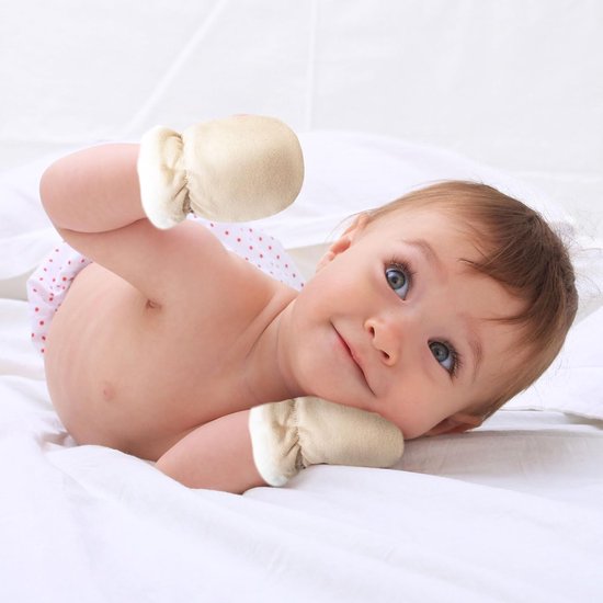 3 Paar Baby Wanten & Wantjes - Katoen & Fleece - Krasvrij en Warm - Geschikt voor Pasgeborenen en Baby's — afbeelding 5