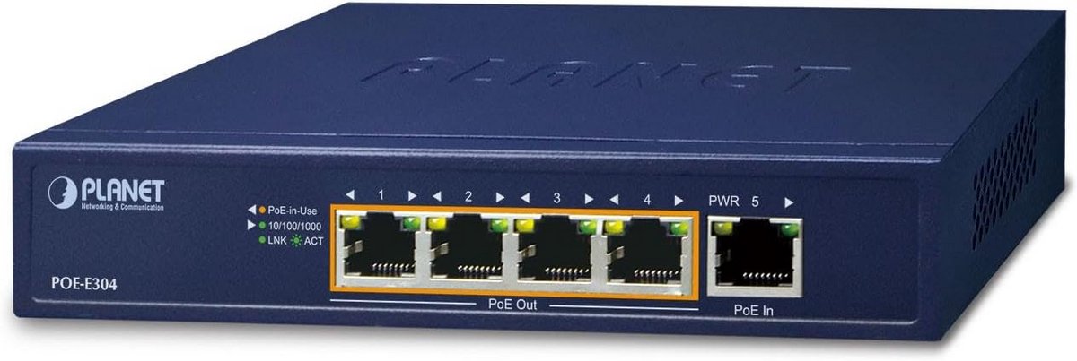 PoE Extender - Netwerk Switch - Netwerk Uitbreiding - Ultra PoE Injectie - 16 x 9.25 x 2.79 cm - Zwart