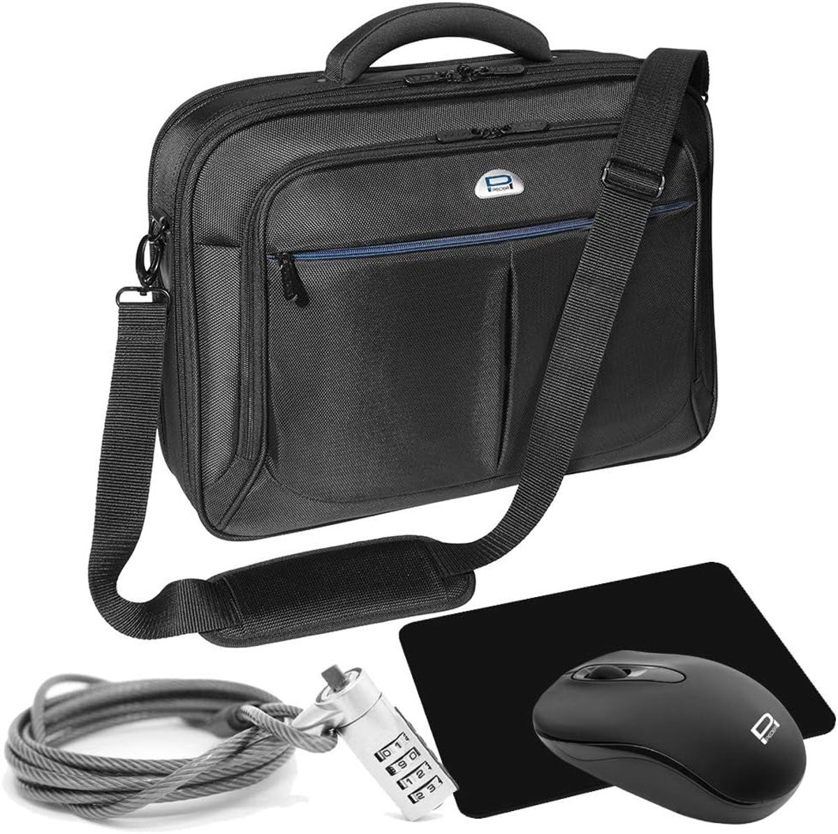 Premium Zwarte Laptoptas 17,3 inch / 44 cm met Bescherming en Opbergvakken