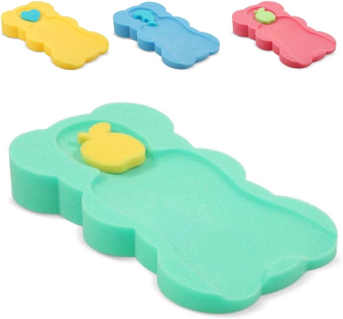 Zachte Baby Badmat met 2 Sponzen | Antislip Inzetstuk voor Veilig Baden