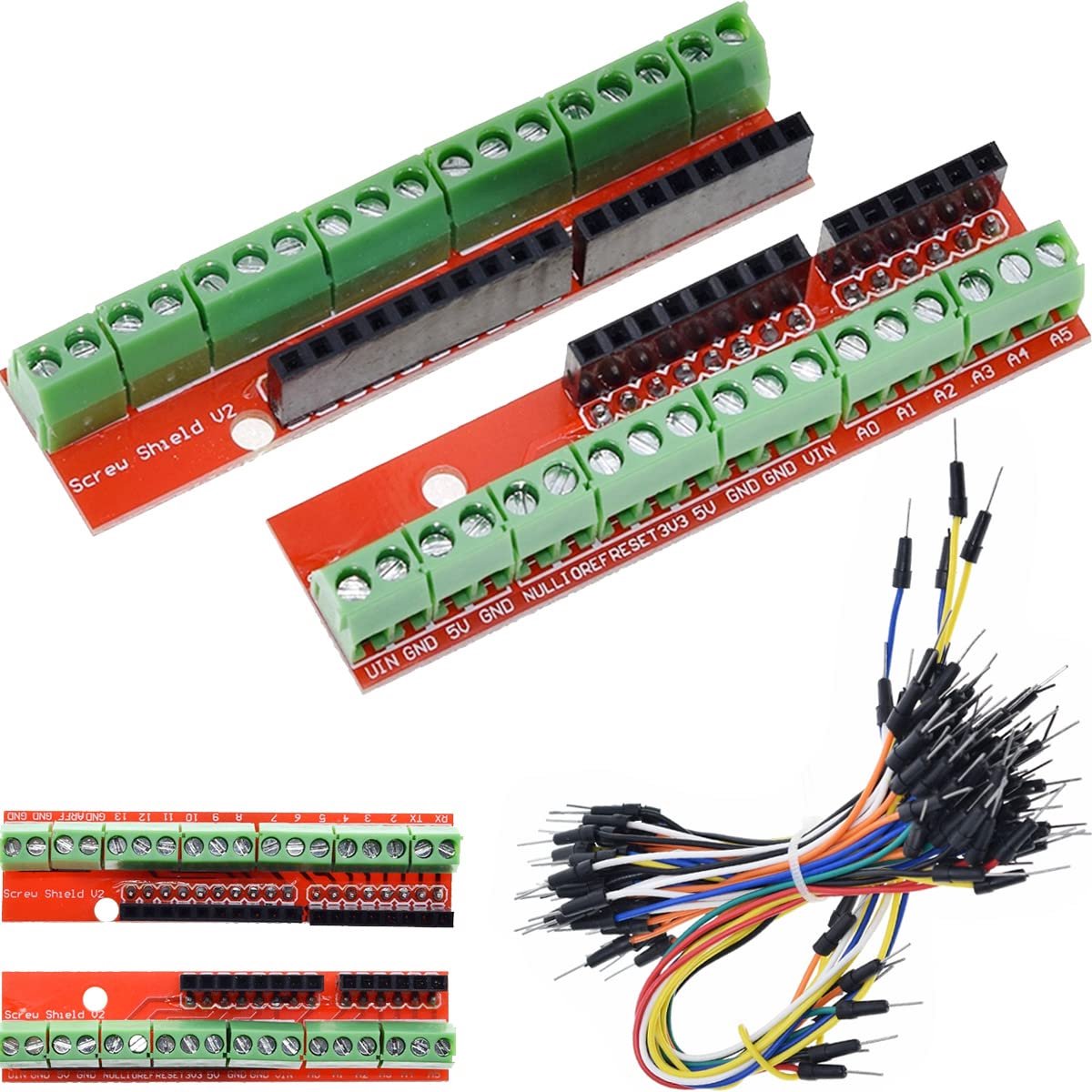 Stapelbare Schroefklem Uitbreidingsbord PCB Compatibel met Arduino R3 (2 Stuks)