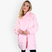 Hoodie Deken Oversized – Snuggle Hoodie – Fleece & Sherpa Deken met Mouwen – Warme Hoodie Blanket voor Volwassenen - roze