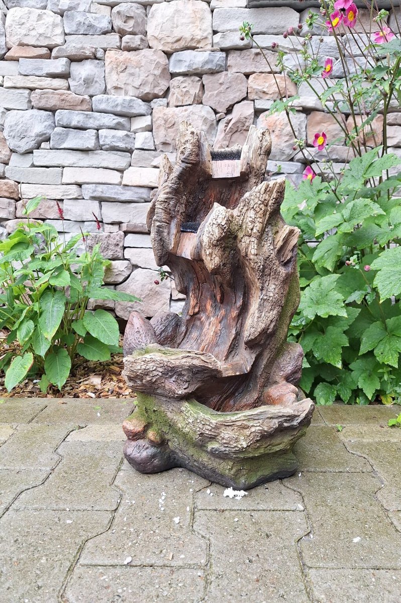 Goodyz - Waterval - Fontein - Waterornament - 60cm hoog - boom model - inclusief pomp en verlichting