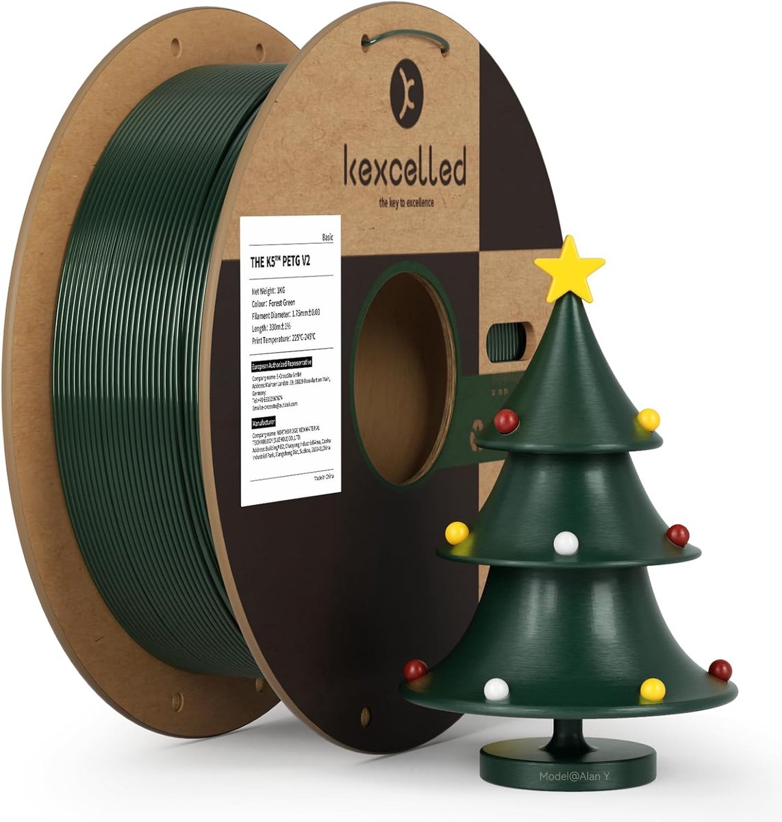 3D Print Materiaal - PETG Filament - Maken en Ontwerpen - Brede Toepasbaarheid - 1.75mm 1KG - Bosgroen