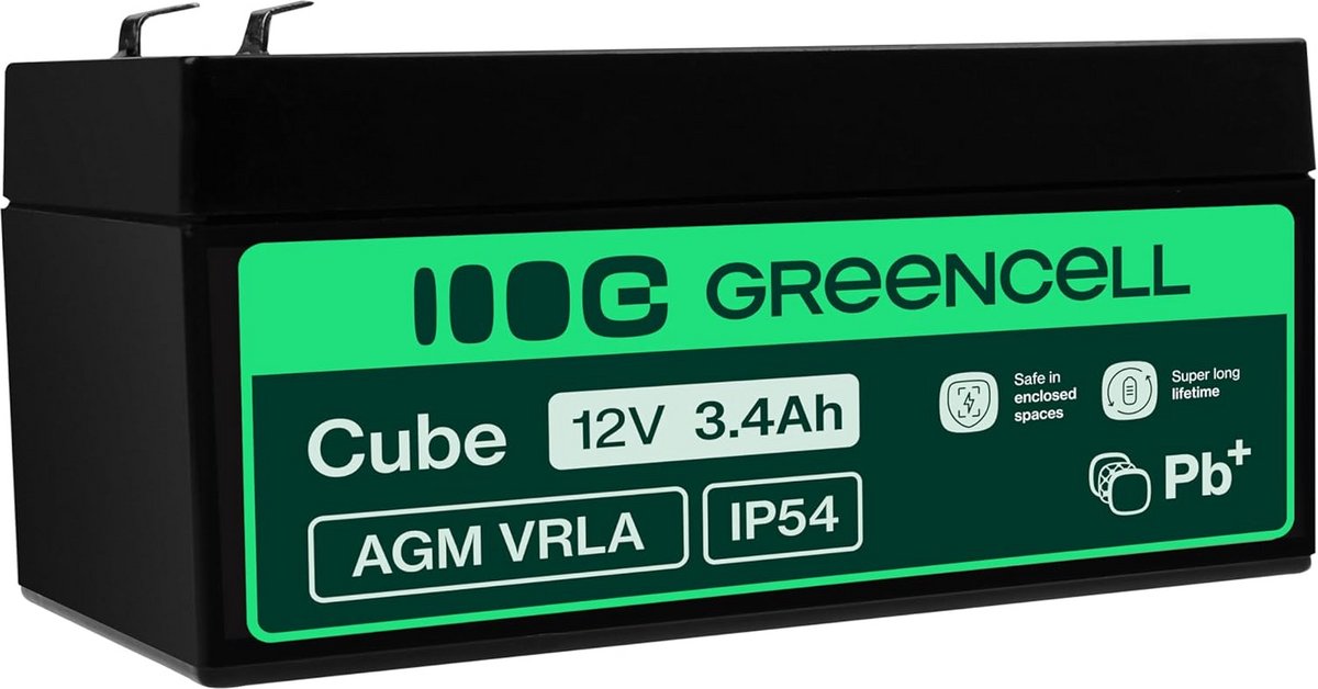 Oplaadbare Gel AGM Batterij 12V 3.4Ah voor UPS, Alarm, Speelgoed en Verlichting