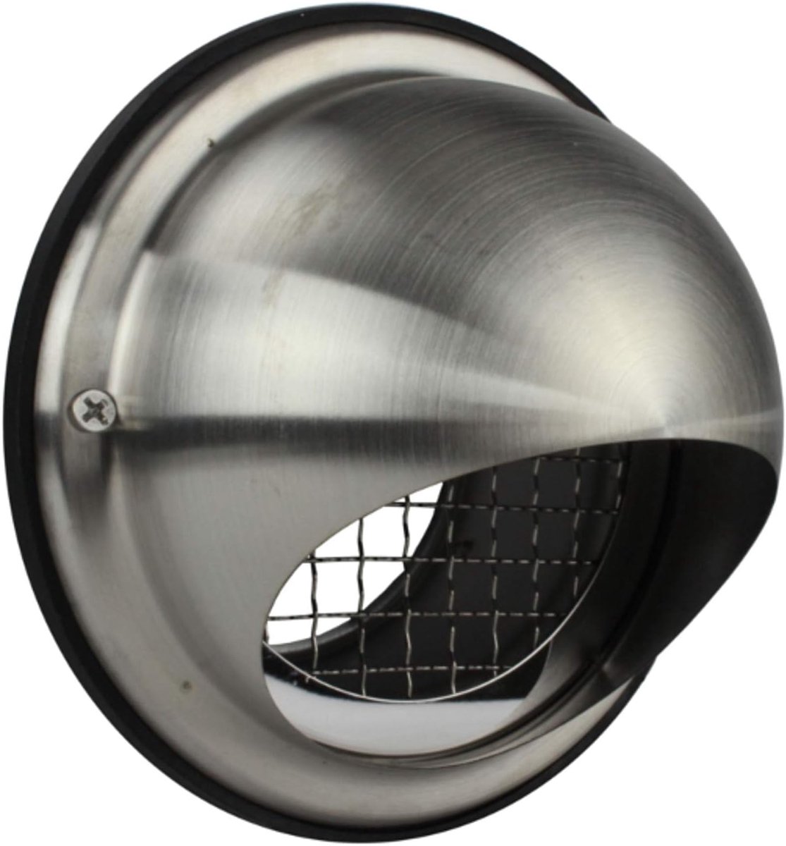 Rond Ventilatie Rooster RVS Ø160 mm met Weerbescherming en Insectennet