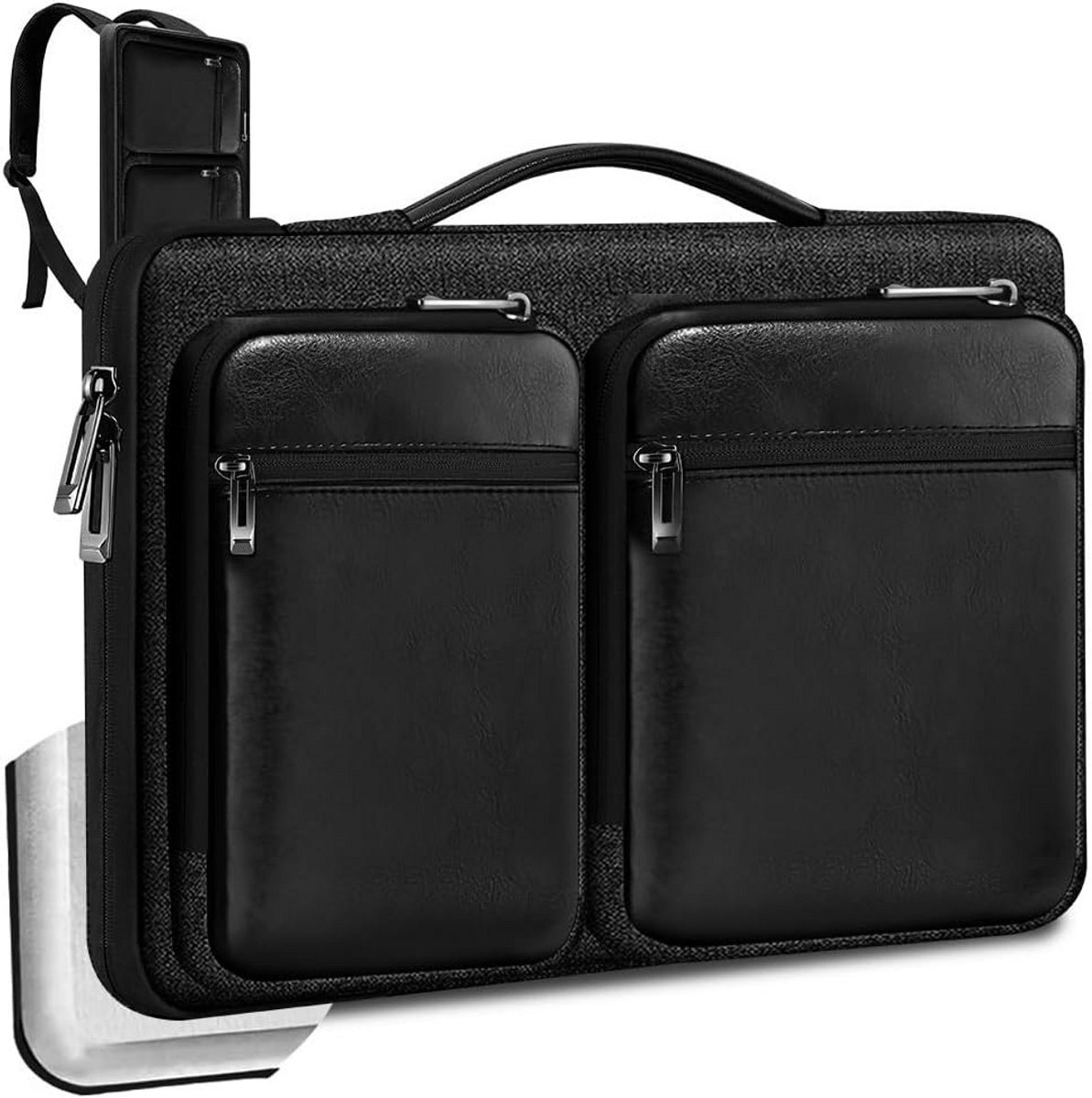 Laptop Tas - Laptoptas Handtas - Bescherming Onderweg - Slank Lichtgewicht Ontwerp - 15-17 Inch - Zwart