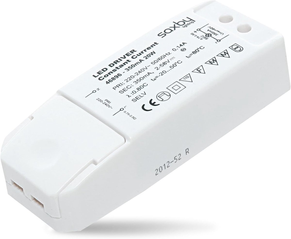 LED Driver - Constante Stroom - Binnenverlichting - 20W 350mA - 355 x 25 x 25 cm