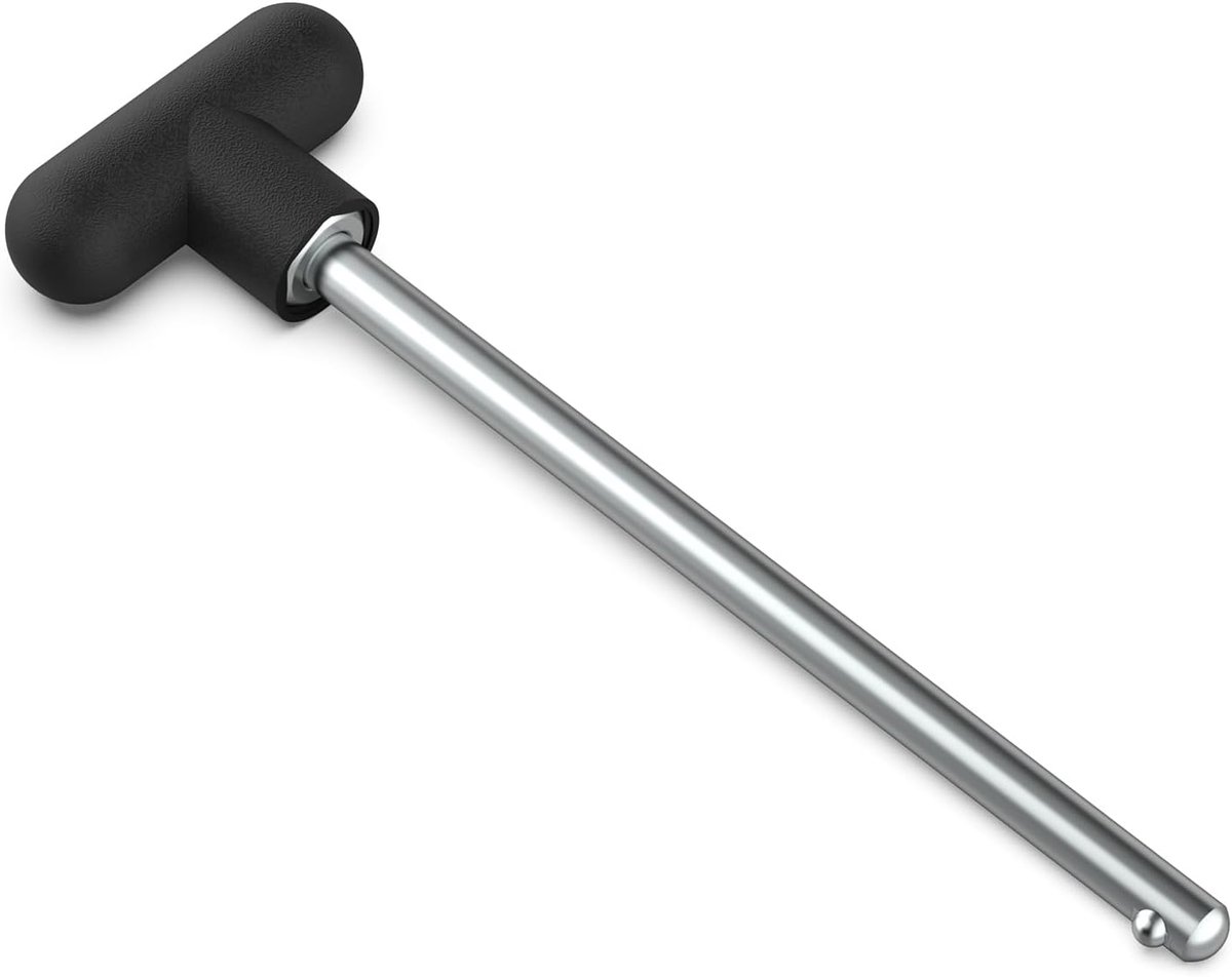 Gewichtsstapelpen Vervanging - Trekpen Selectiepin - Fitnessapparaat Aanpassen - Robuust Verchroomd Staal - 095cm Diameter 14cm Lengte - Zilverkleurig