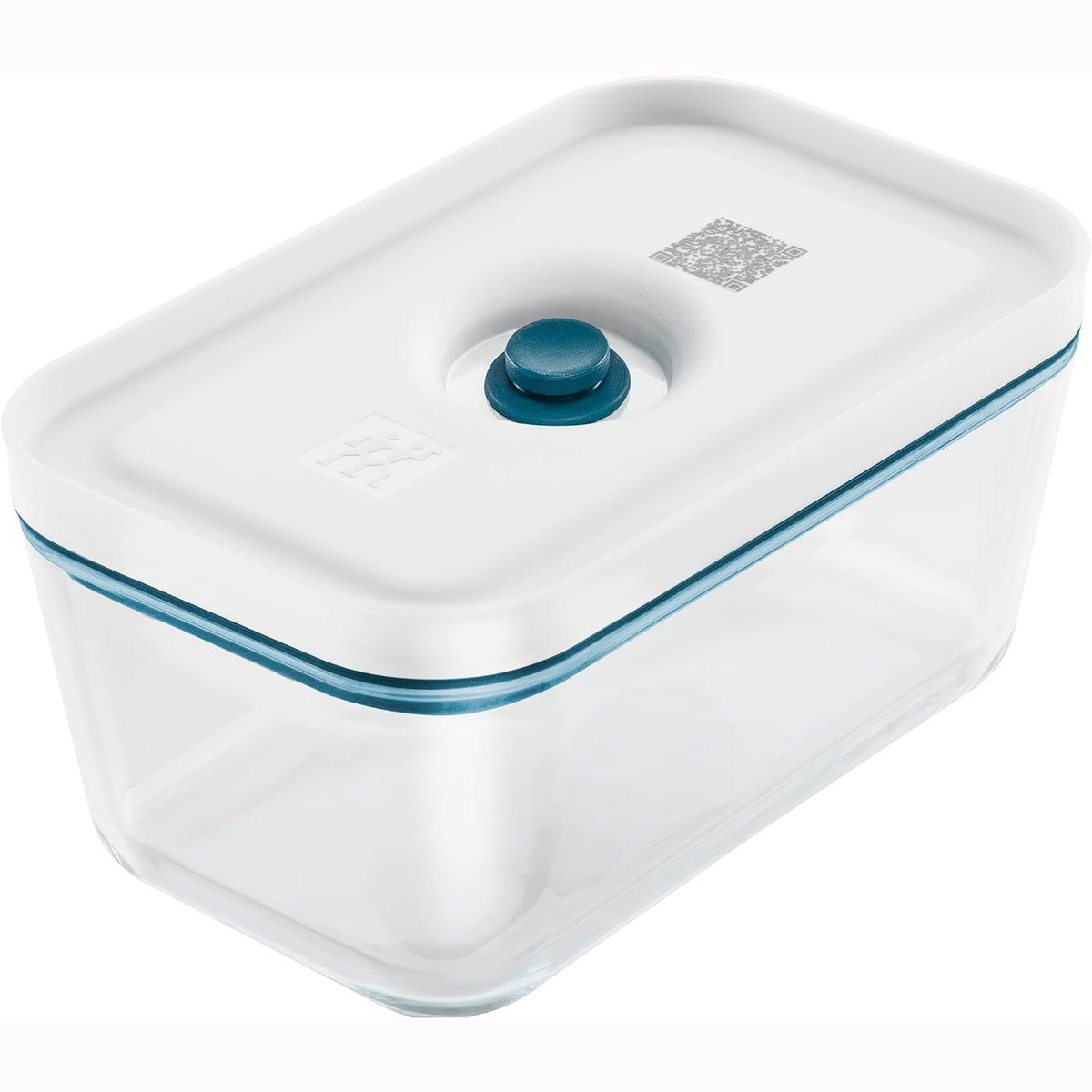 Glazen Voedselcontainer - Bewaarbox Vacuüm - Maaltijd Voorbereiding - Vacuüm Houdt 5x Langer Fris - 900ml Rechthoekig - La Mer Blauw