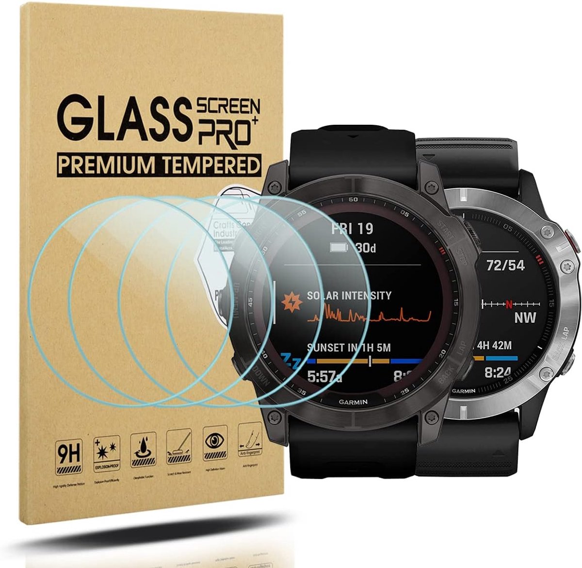 Screen Protector - Gehard Glas Folie - Smartwatch Bescherming - 9H Krasbestendigheid - 14 Inch