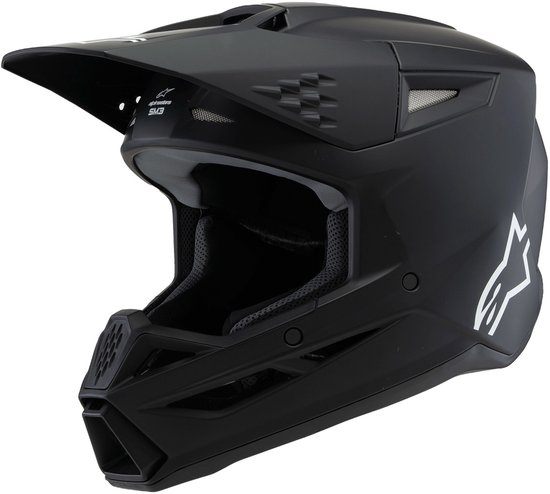Alpinestars S-M3 Youth Solid Mat Zwart Offroad Helm - Maat M - Helm