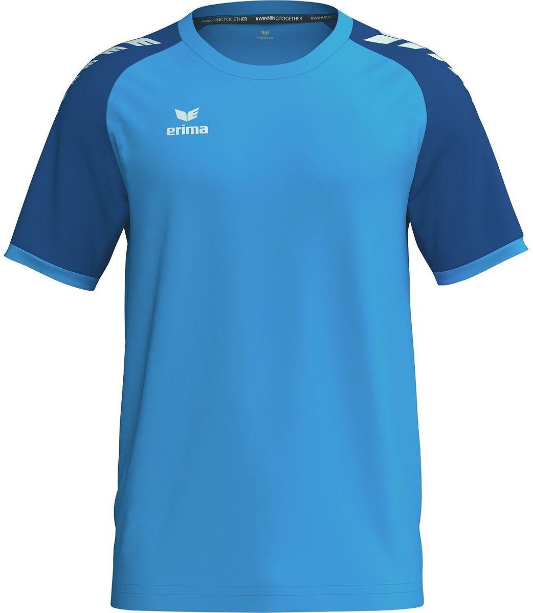 Erima Wings Shirt Korte Mouw Heren - Curaçao / New Royal | Maat: M
