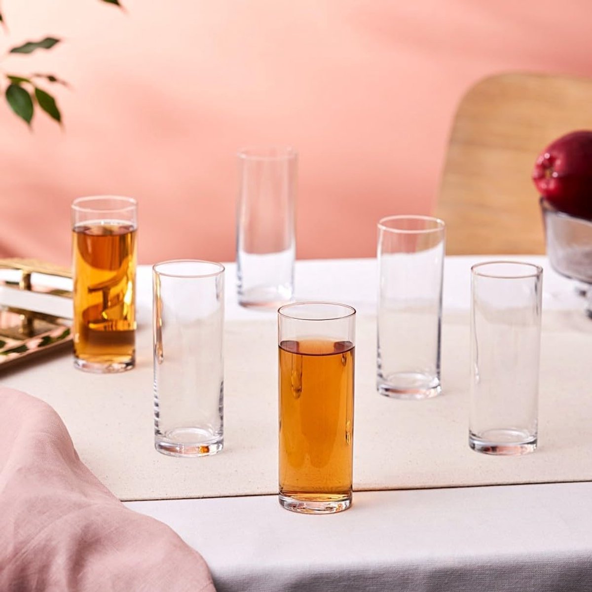 Drinkglazen Set - Waterglazen Keukenglazen - Sap Water Serveren - Vaatwasmachinebestendig Helder Glas - 195 ml - Transparant