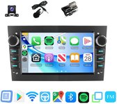 ESSGOO Android 15 Autoradio Geschikt Voor Opel Astra H Corsa C/D Meriva Zafira B - 4GB + 64GB - Draadloos Apple Carplay & Android Auto - 7-inch Touchscreen - GPS-Navigatie - Bluetooth & Wifi - Achteruitrijcamera - Microfoon - Dashcam