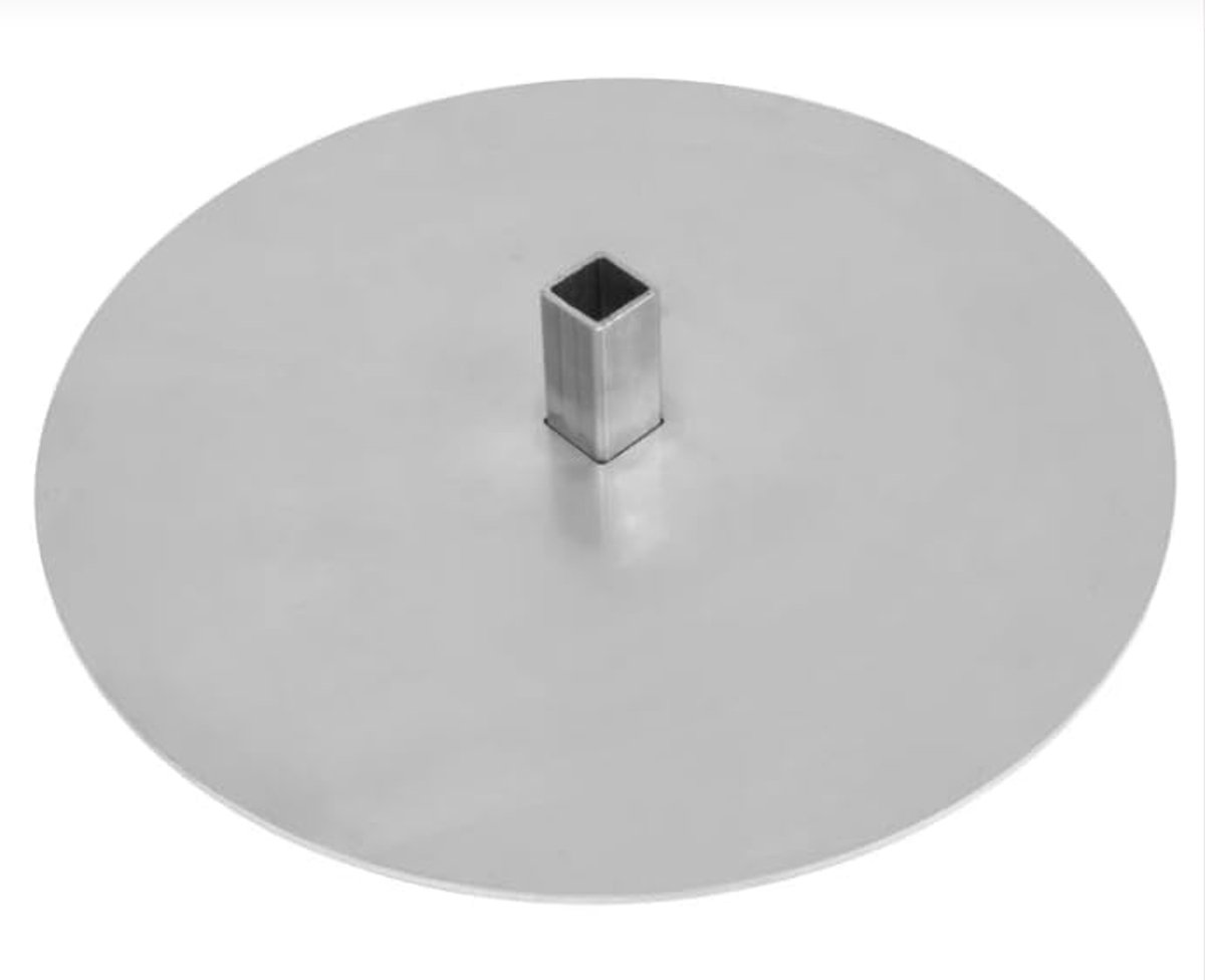 Spiesbord met rand - Dönerbord Grill - Barbecue Gereedschap - 2mm dik roestvrij staal - Ø 7 cm