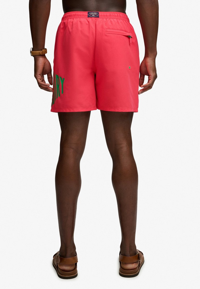 Superdry Printed Logo 16-Inch Zwemshort Heren Zwembroeken Roze