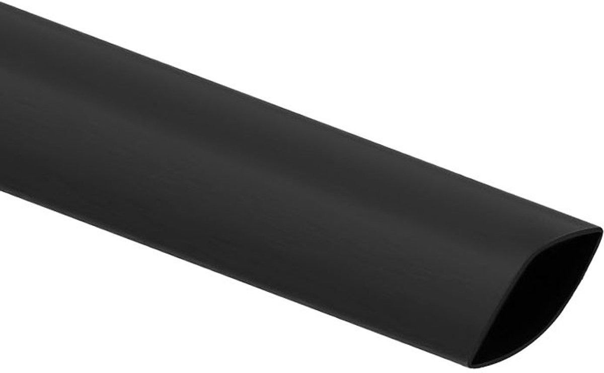 Krimpkous - 2:1 - 19,1 naar 9,55mm - 1 meter - Zwart