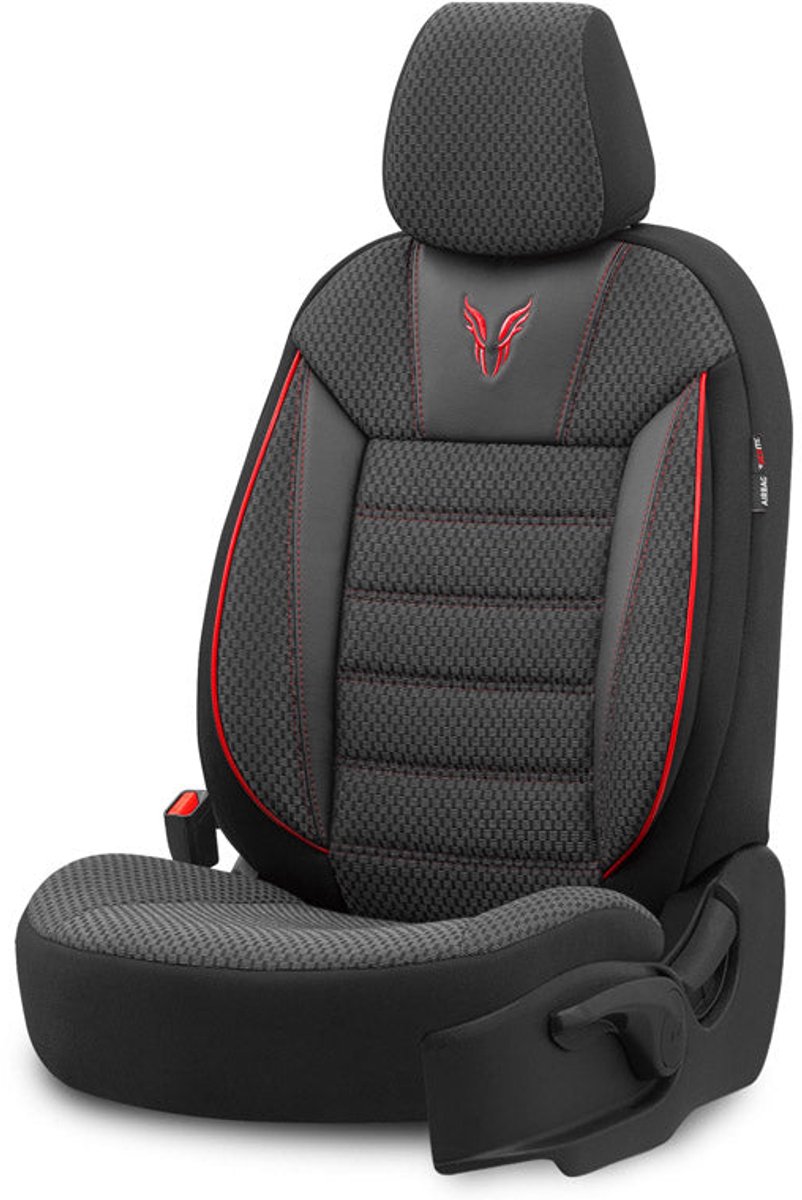 Stoelhoezenset Toro zwart-rood (complete set)