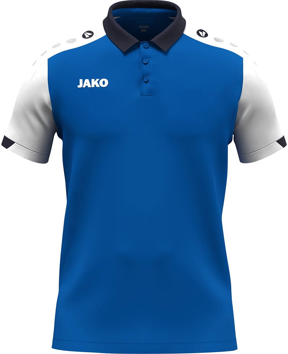 Jako Dynamic Polo Kinderen - Royal / Wit / Marine | Maat: 164