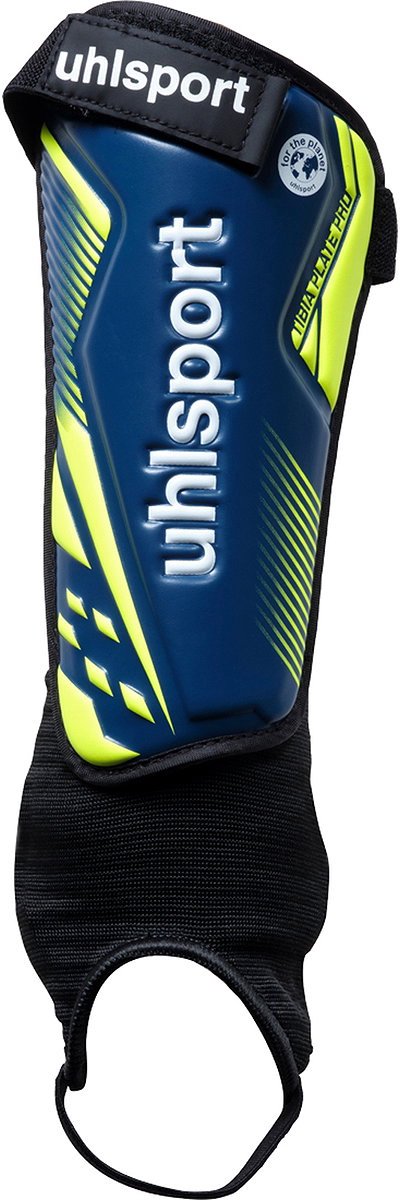 Uhlsport Tibia Plate Pro Scheenbeschermer - Marine / Fluogeel | Maat: XL: 198-214 CM