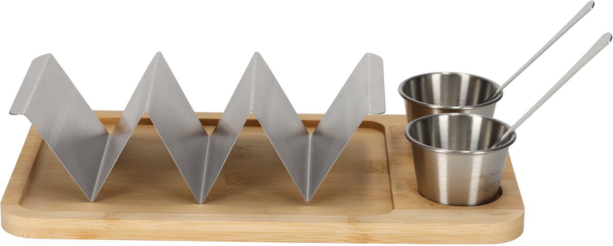 JENS LIVING - Streetfood serveerset - 6-delig - 28 x 6 x 16 cm