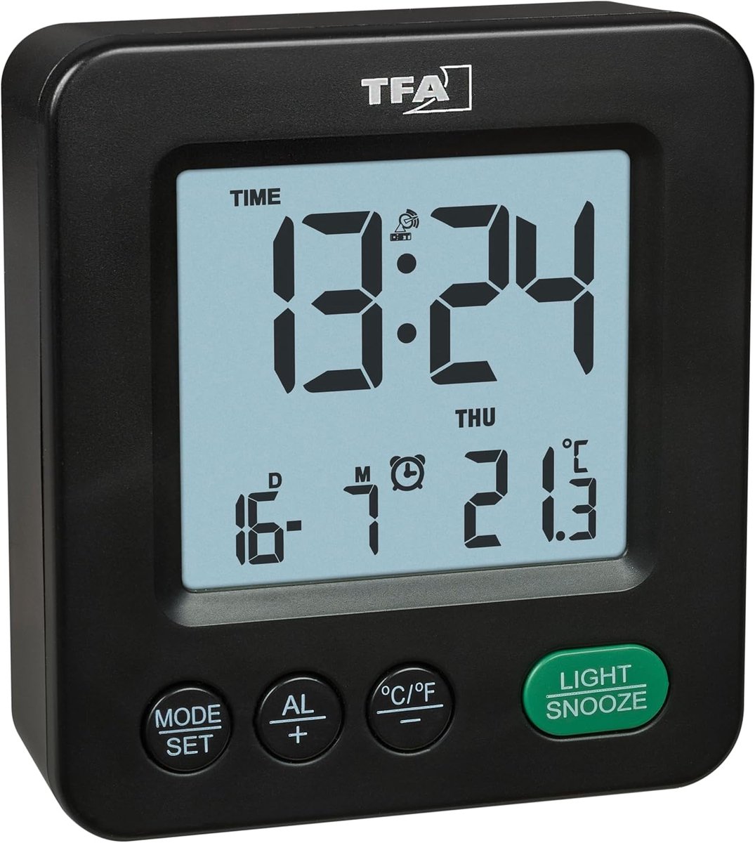 Digitale Wekker - Radio Wekker - Reizen en Thuis - Instelbare Snooze - Compact Formaat - Zwart