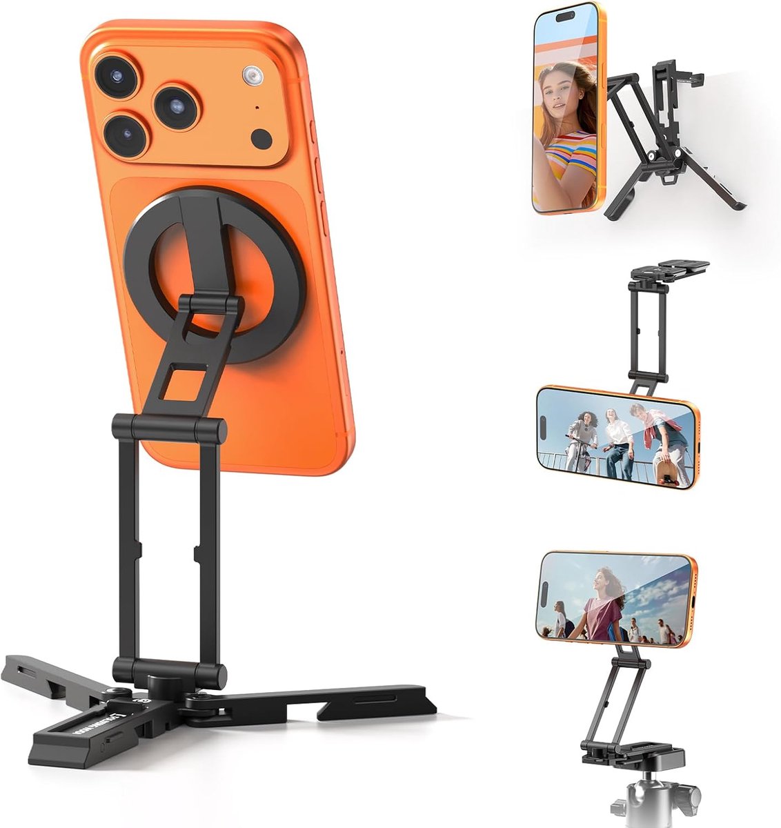 Telefoon Statief - Mini Statief - Mobiele Fotografie - Magnetische Bevestiging - Opvouwbaar Ontwerp