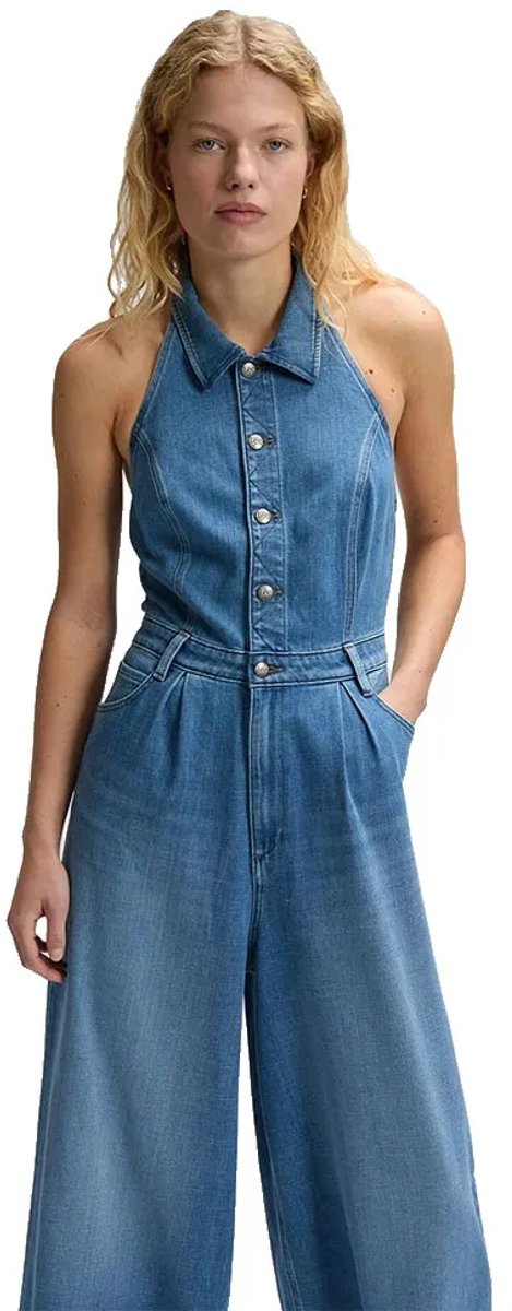Lee 112376794 Wide Leg Mouwloze Jumpsuit M Vrouw Mid Embrace