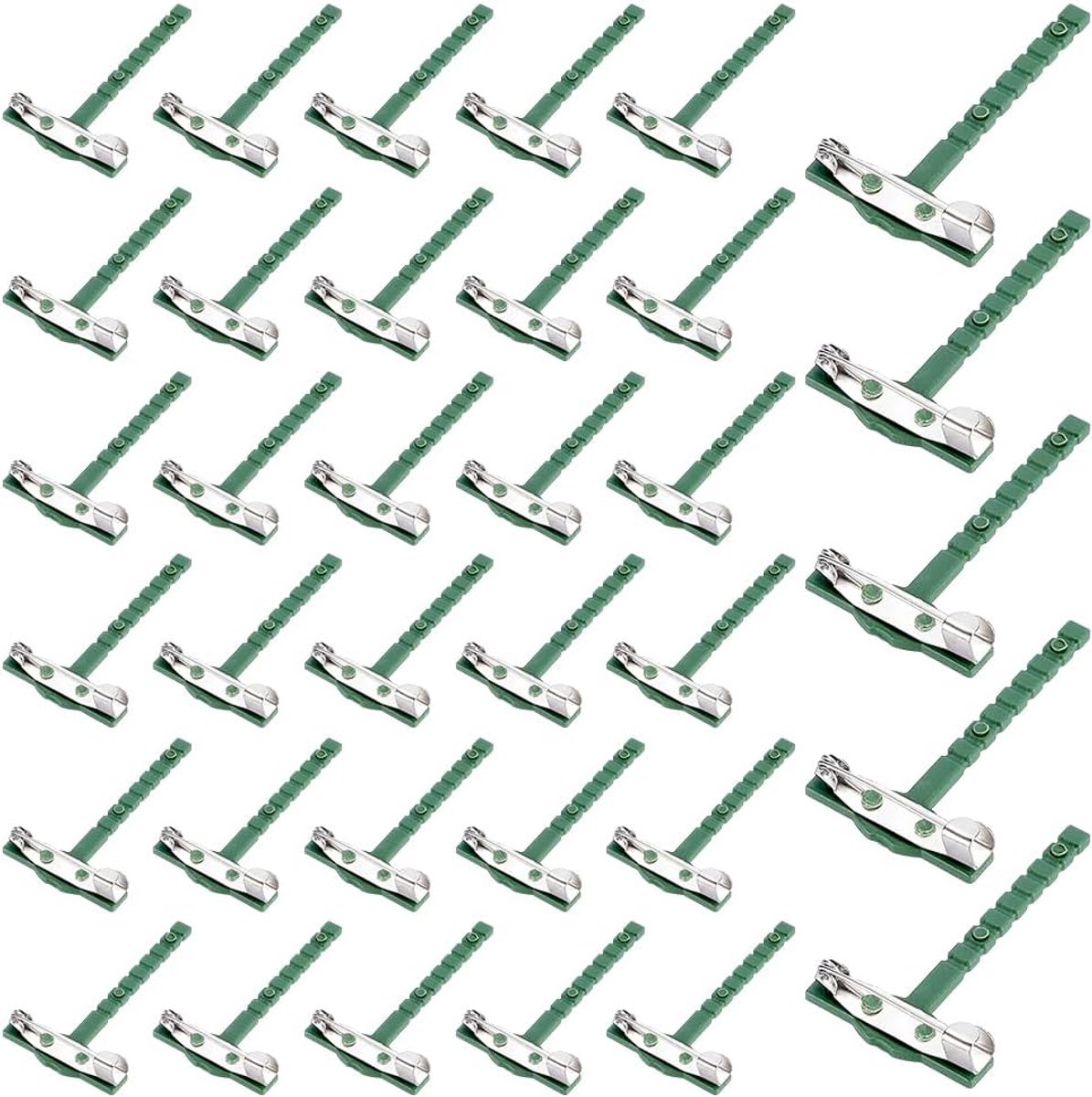 Corsage Spelden - Bloem Spelden - Bruiloft Decoratie - T-vormige Clips - 100 Stuks - Groen