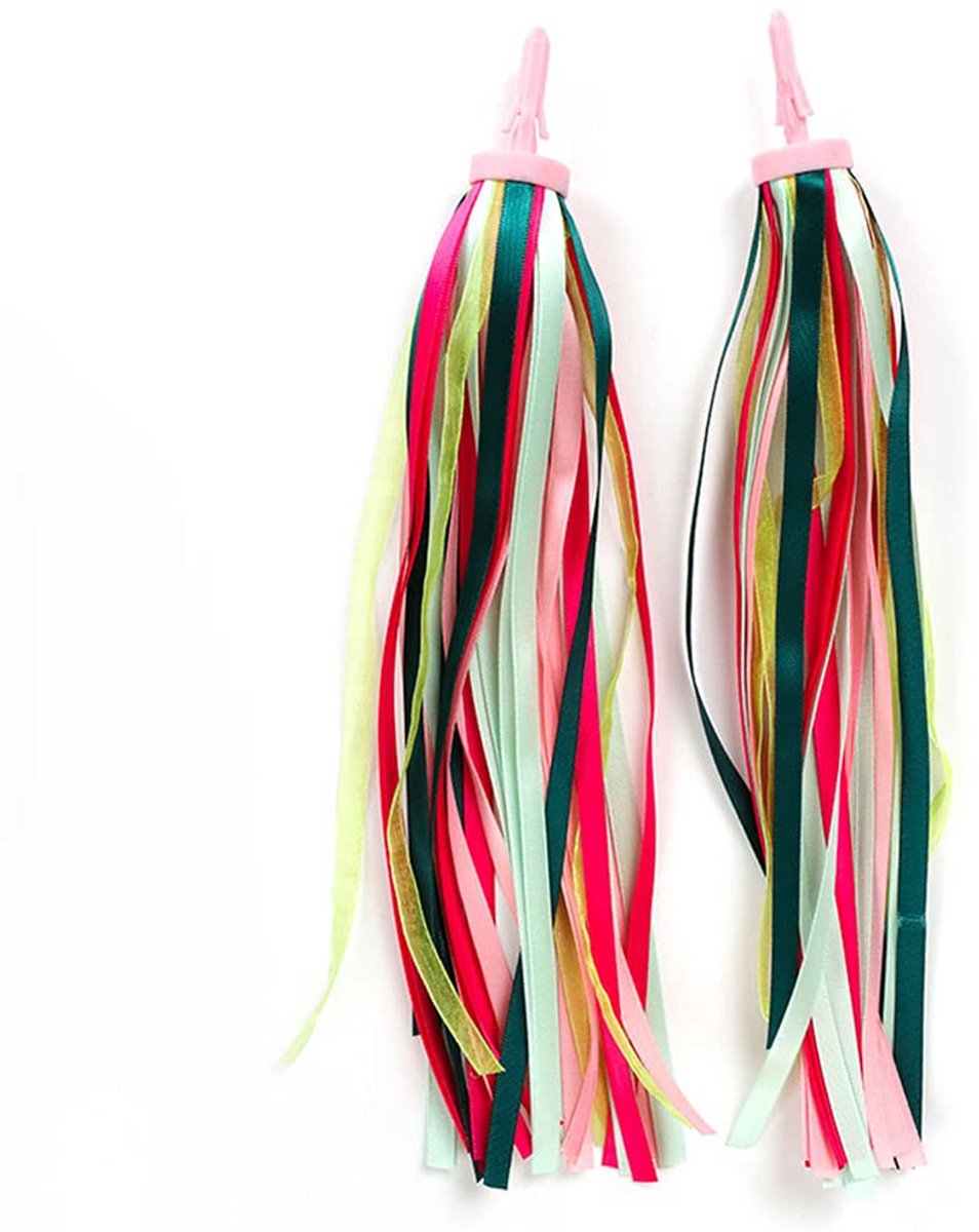Fiets Decoratie Stuur Franjes Lint Kinderfiets Versieren Vrolijke Kleurenmix 25 cm Lengte Veelkleurig