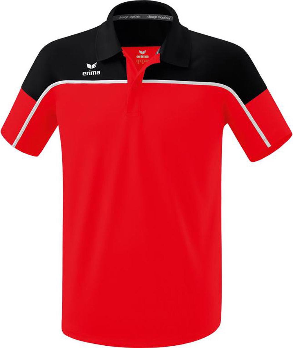 Erima Change Polo Heren - Rood / Zwart / Wit | Maat: S