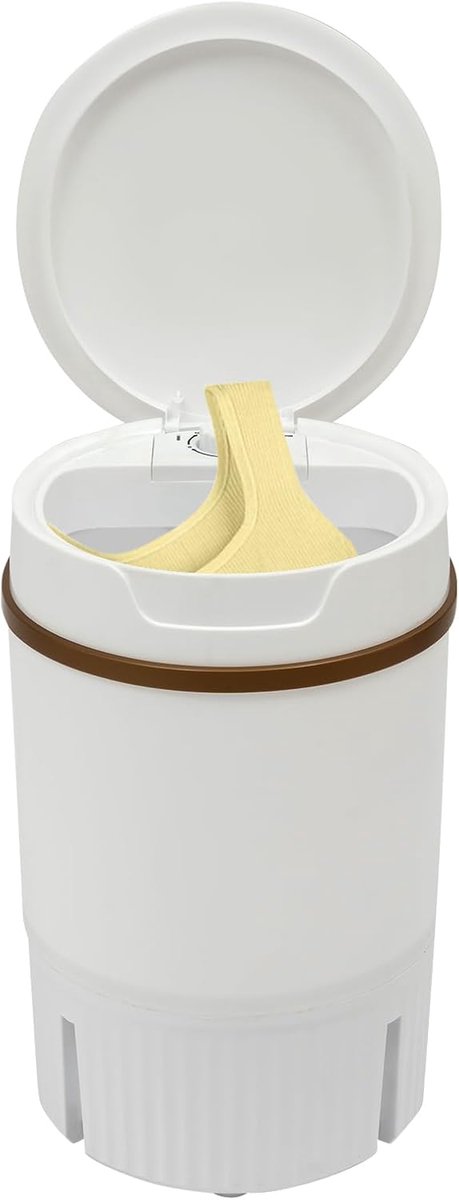 Mini wasmachine Draagbaar apparaat Reizen en kamperen Met droogmand en centrifuge 45 Liter capaciteit Wit
