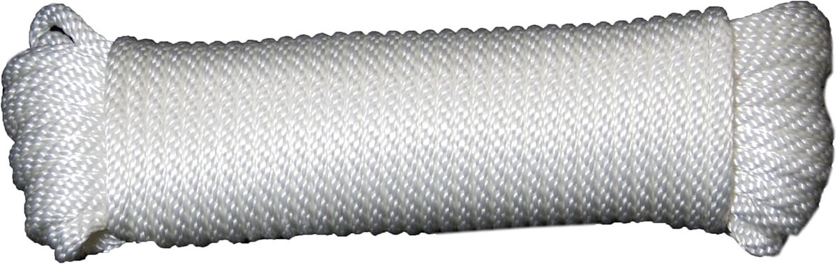 Massief Gevlochten Touw - Nylon Koord - Buitenactiviteiten - Sterke Constructie - 3/8 Inch 100 Voet - Wit