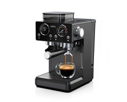 HiBREW H20 Espressomachine – 1350W – 20Bar – Met Geïntegreerde Koffiemolen – Melkopschuimer – 20 Maalstanden – 1,8L Watertank – Warm & Koud Zet Systeem