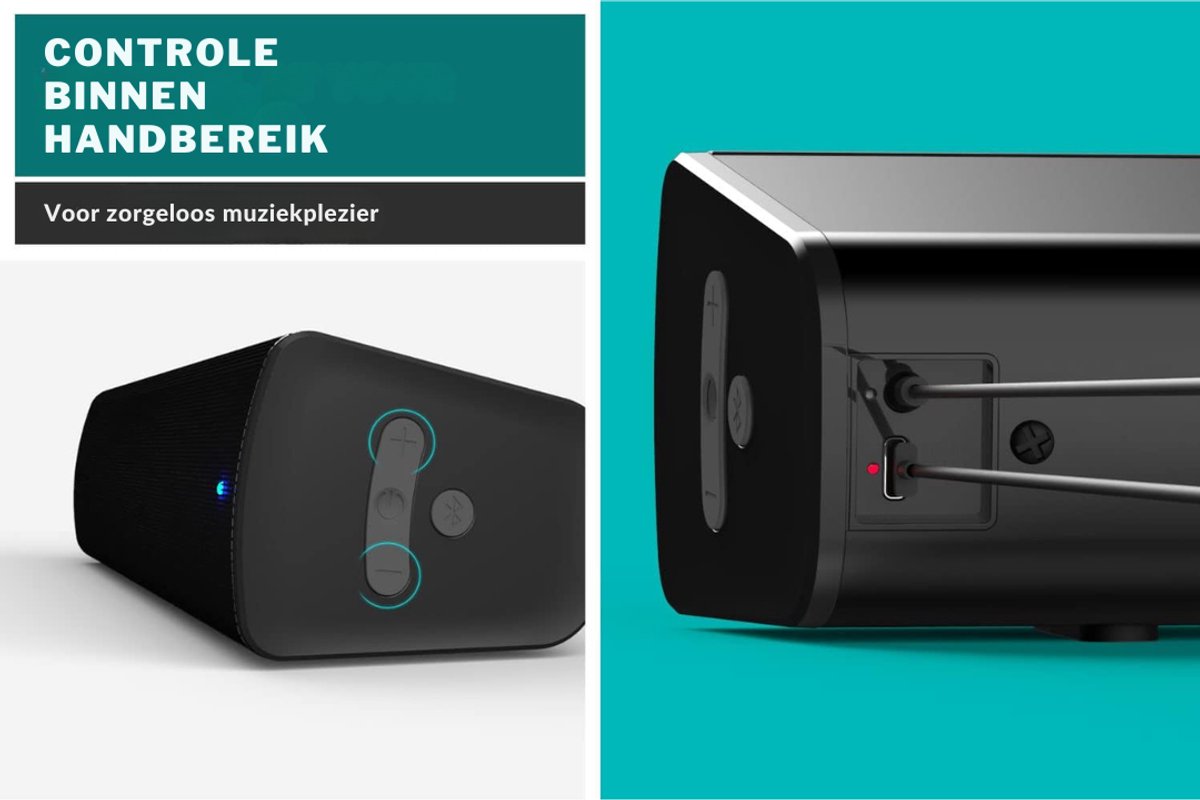 SNJY® Soundbar Draagbaar 20W Zwart - afbeelding 3